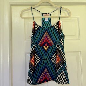 Mara Hoffman Geo Bazaar Geometric Print Tank Top Blouse